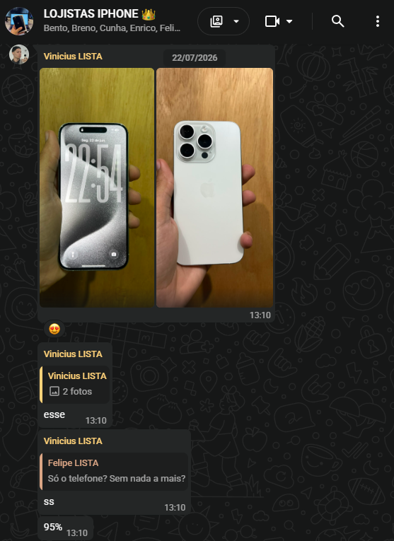 Fotos de iPhone anunciado para revenda